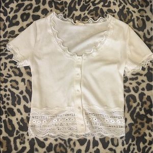 White Lace Croptop